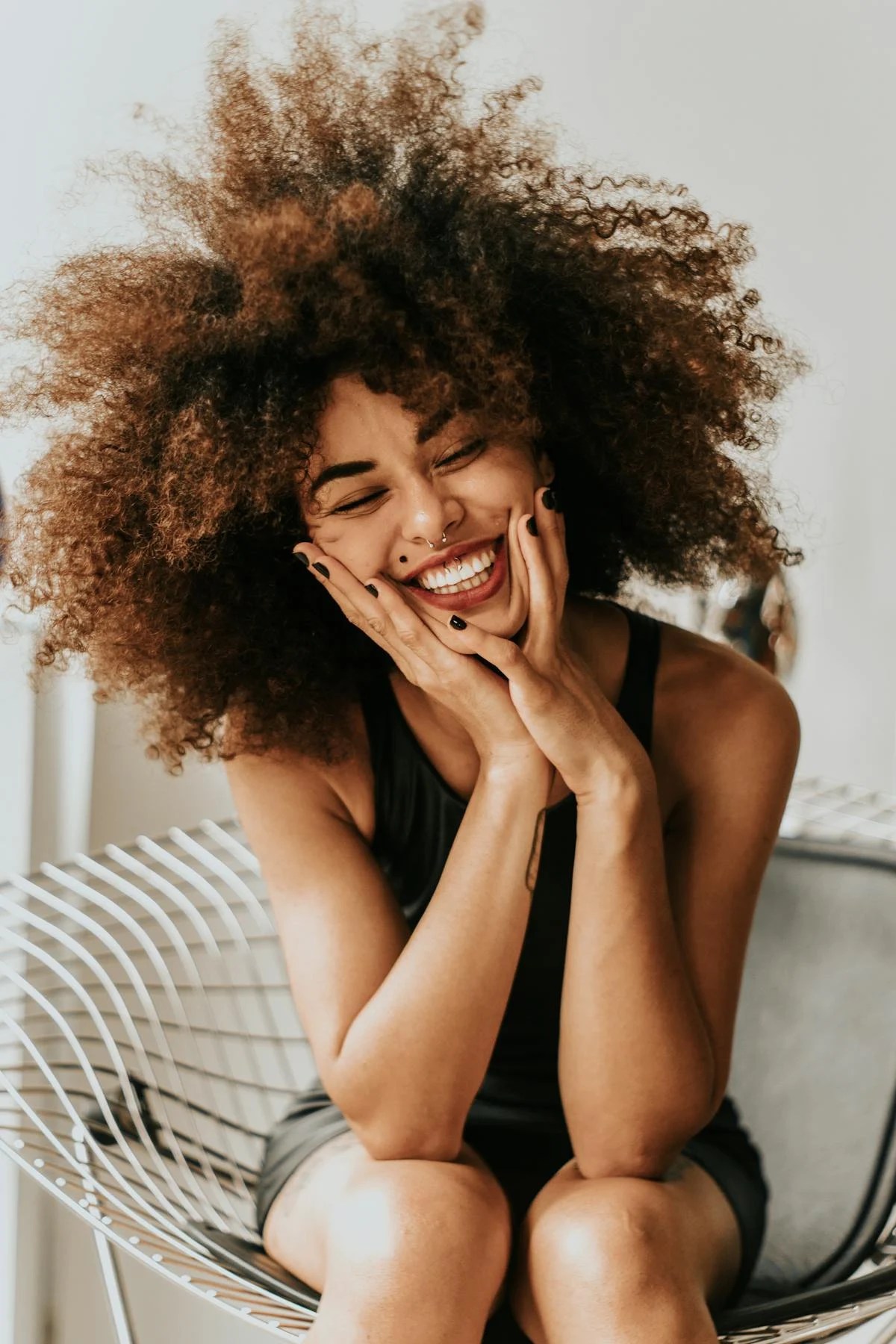 Woman smiling