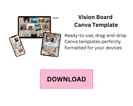 Vision board Canva template